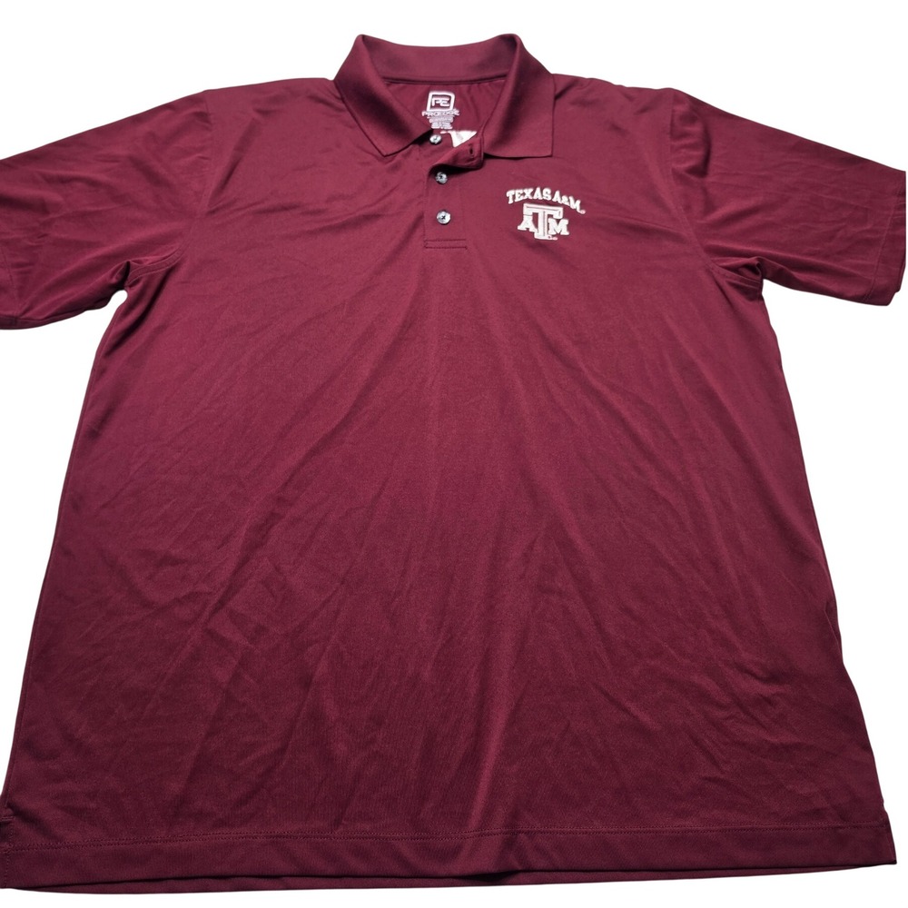 Proedge Texas A&M Aggies Mens XL Maroon Performance Polo Shirt NCAA Fan Gear